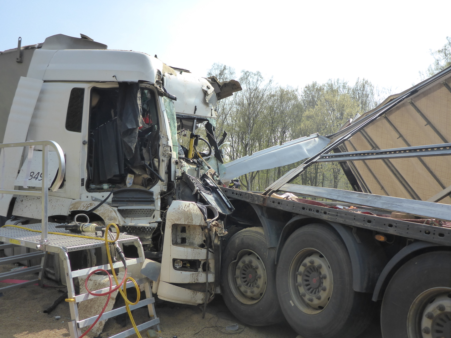 LKW Unfall Beifahrerseite