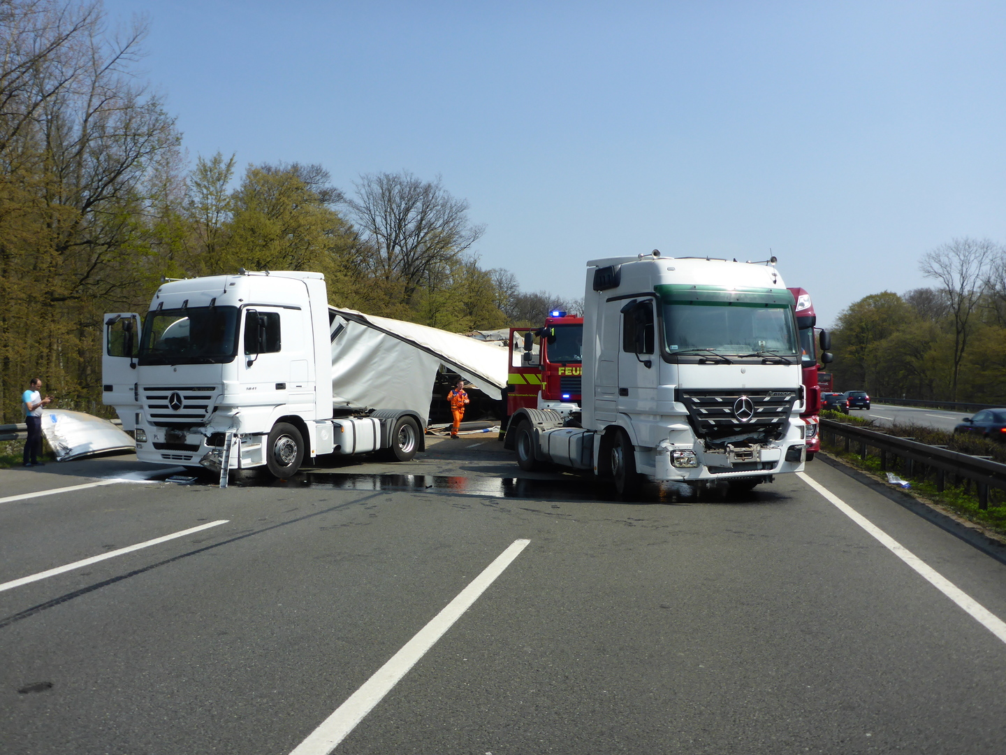 LKW Unfall Beifahrerseite