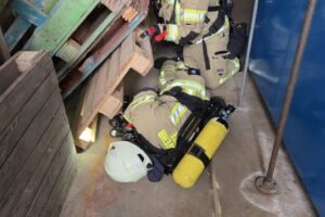 verunfallter Atemschutzgeräteträger